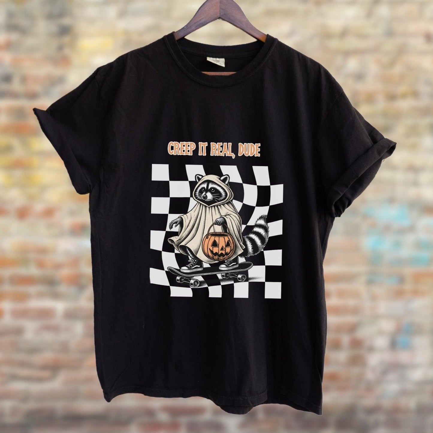 Creep it Real Dude Raccoon Halloween Shirt