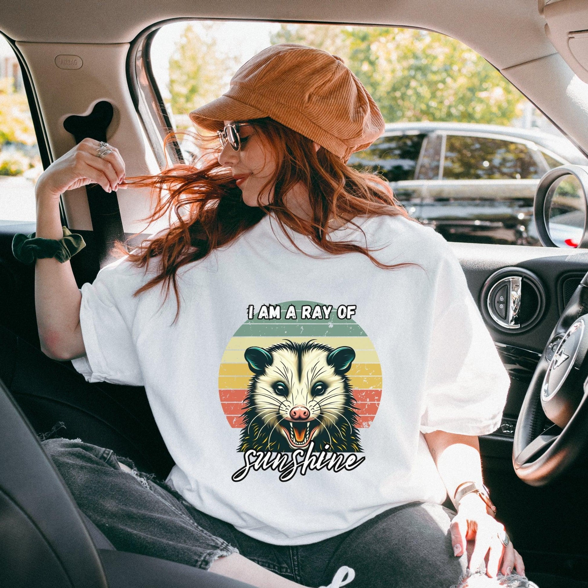 I Am A Ray of Sunshine Possum Tee - Just Goofy Little Guys