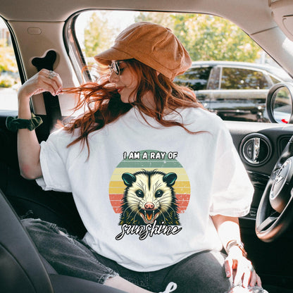 I Am A Ray of Sunshine Possum Tee - Just Goofy Little Guys