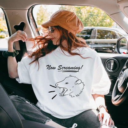 Now Screaming Possum Shirt - Just Goofy Little Guys