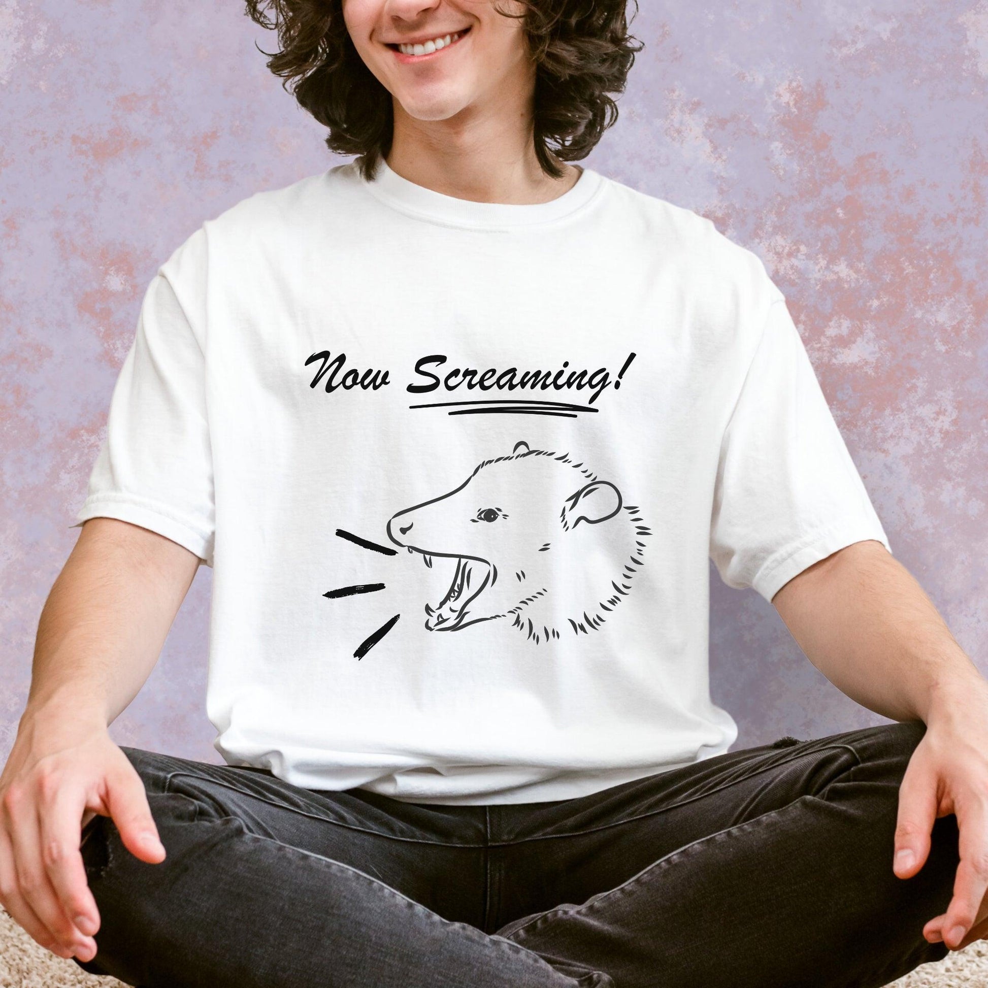 Now Screaming Possum Shirt - Just Goofy Little Guys