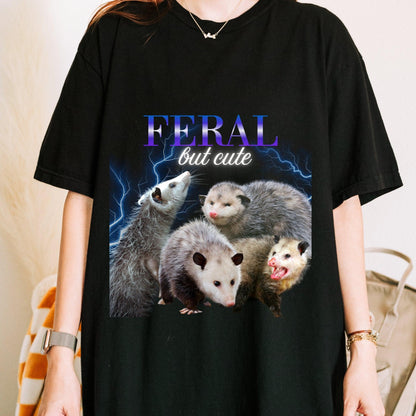 Feral But Cute 90s Style Possum Shirt.
