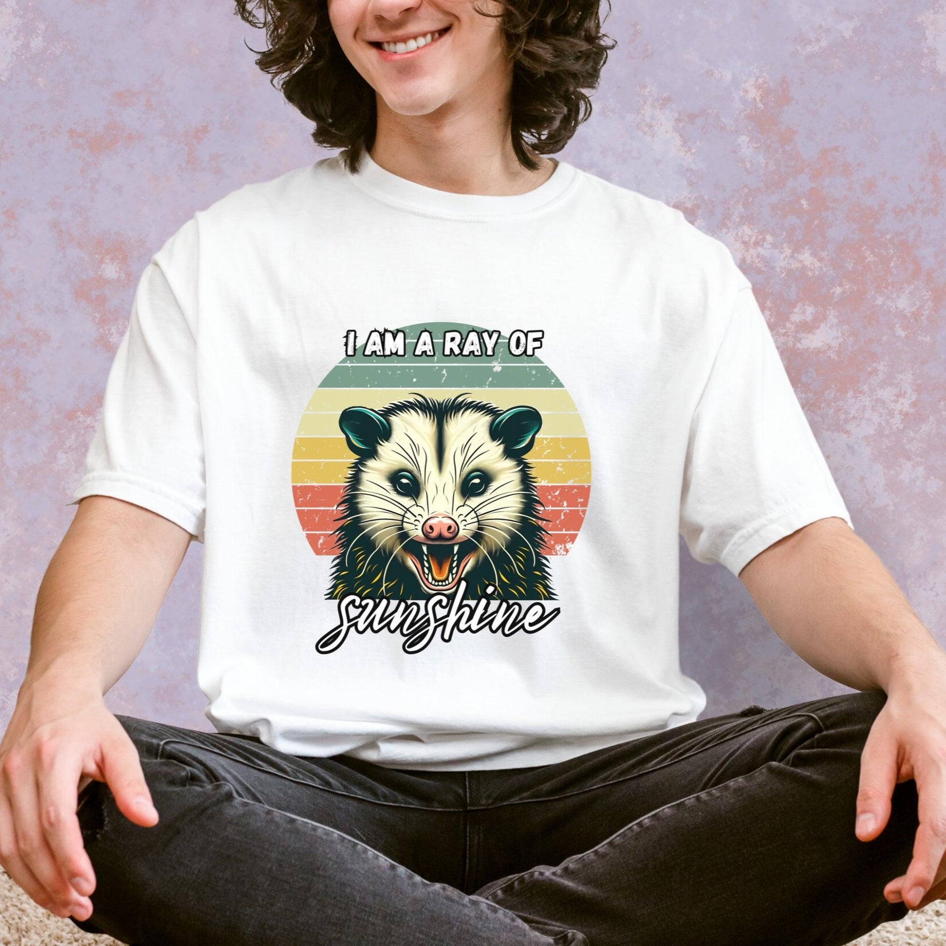 I Am A Ray of Sunshine Possum Tee - Just Goofy Little Guys
