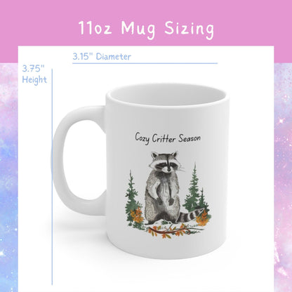 Cozy Critter Season Raccoon Mug