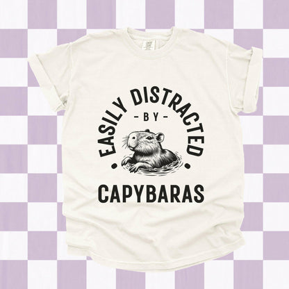 Easily Distracted by Capybaras Shirt - Just Goofy Little Guys