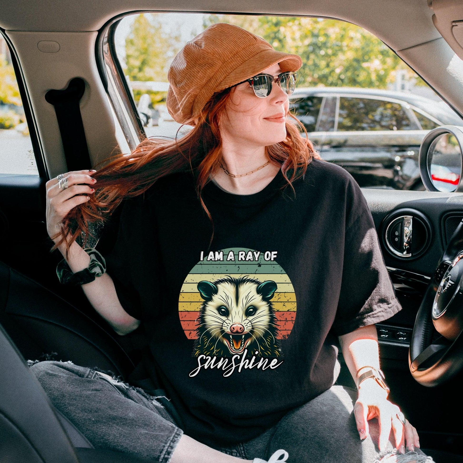 I Am A Ray of Sunshine Possum Tee - Just Goofy Little Guys