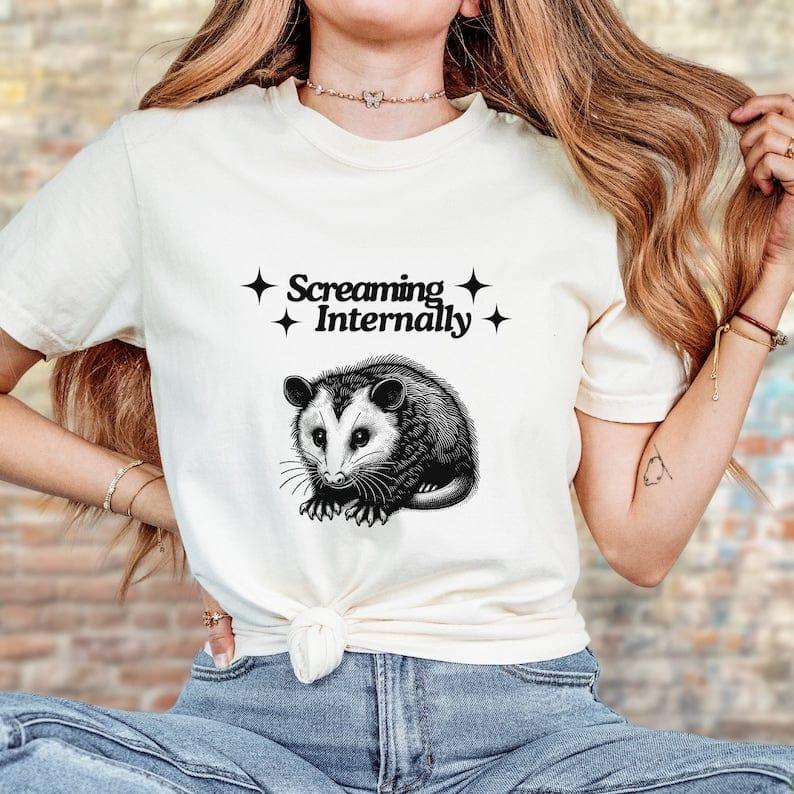 Screaming Internally Possum Shirt.