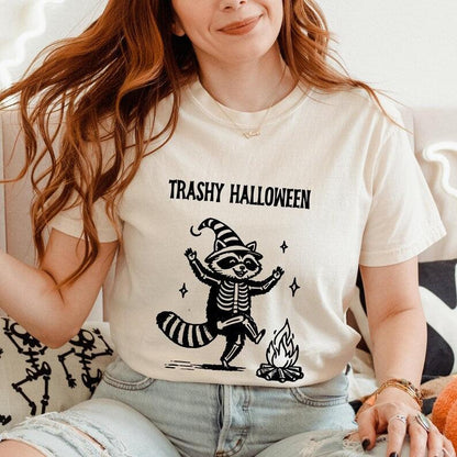 Trashy Halloween Raccoon Shirt.