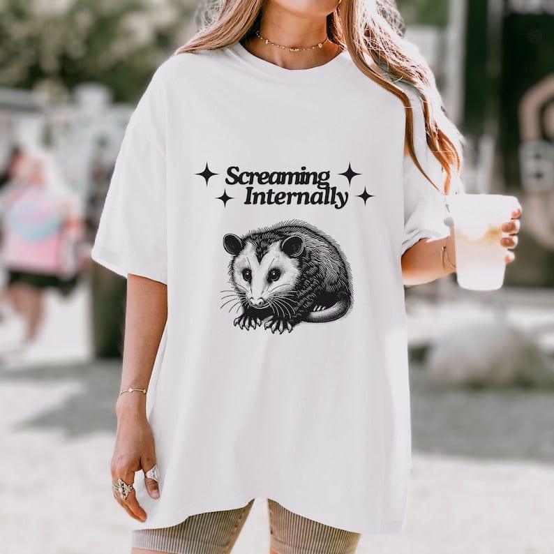 Screaming Internally Possum Shirt.