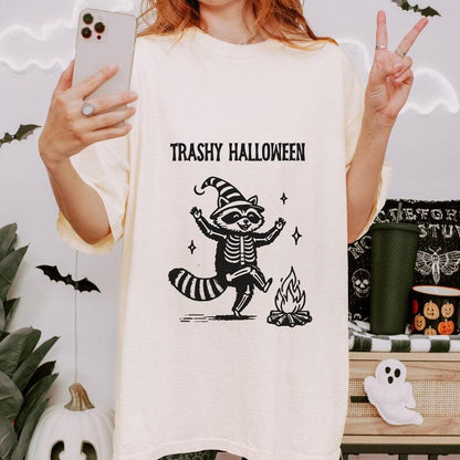 Trashy Halloween Raccoon Shirt.