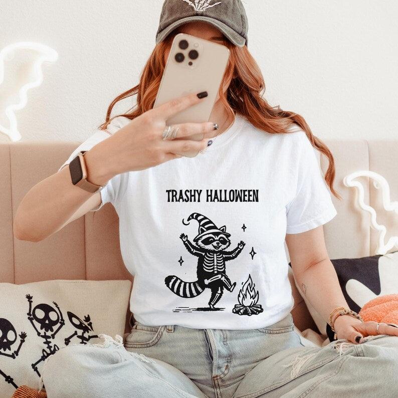 Trashy Halloween Raccoon Shirt.