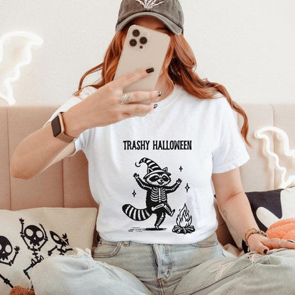Trashy Halloween Raccoon Shirt.
