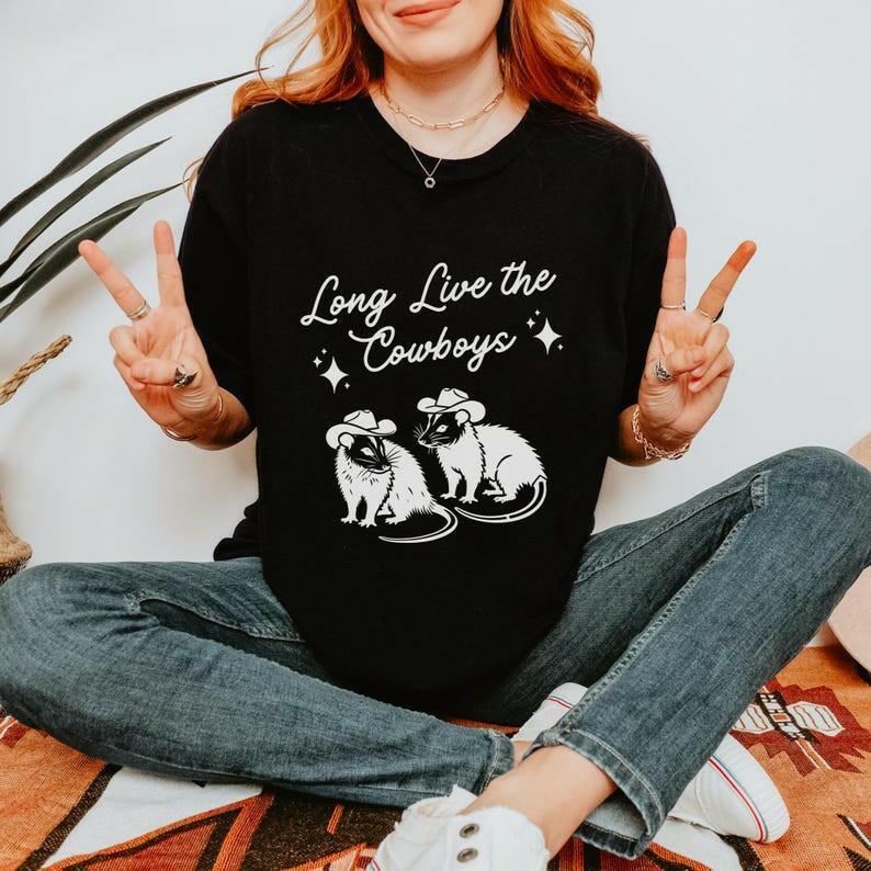 Long Live the Cowboys Possum Shirt - Just Goofy Little Guys